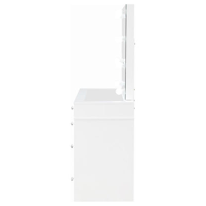 Regina - Makeup Vanity Table Set With Lighting - White