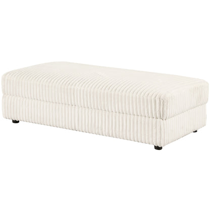 Emberson - Upholstered Rectangular Storage Ottoman - Ivory