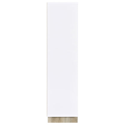 Dalton - 6-Shelf Bookcase - White And Distressed Pine