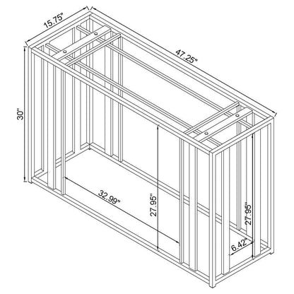 Adri - Glass Top Entryway Sofa Console Table