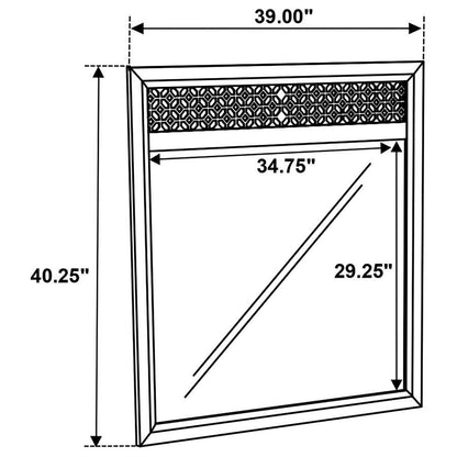 Valencia - Dresser Mirror - Black