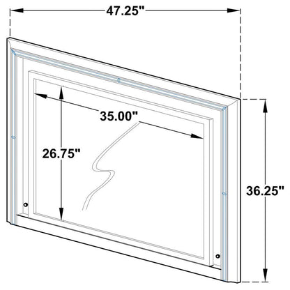 Veronica - Dresser Mirror - Light Silver