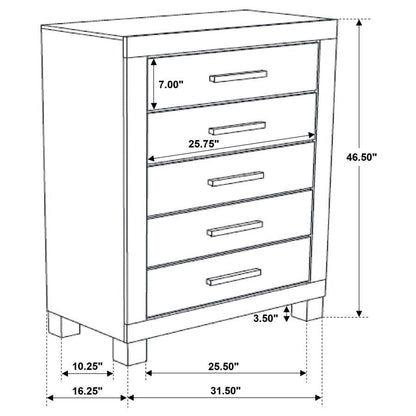 Woodmont - 5-Drawer Bedroom Chest - Rustic Golden Brown