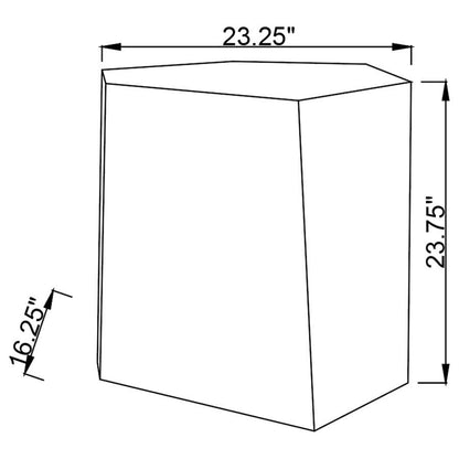 Capella - Mirrored Abstract Geometric End Table - Silver