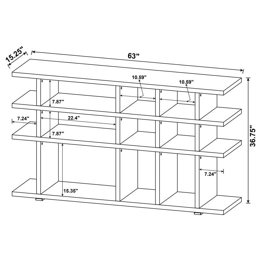 Santos - 3-Shelf Console Bookcases