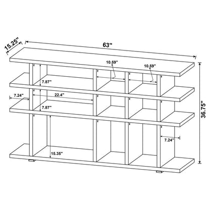 Santos - 3-Shelf Console Bookcases