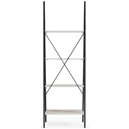 Bayflynn - White / Black - Bookcase - 4 Open Shelves