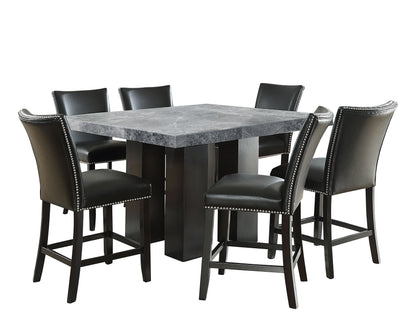 Camila - Square Counter Dining Set - Gray Top