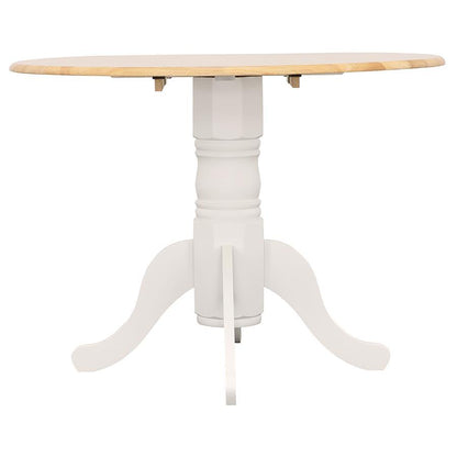 Allison - Round Drop Leaf Extension Dining Table - White