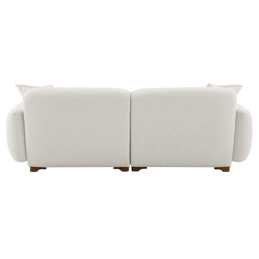 Darius - Sofa With 2 Pillows - Beige Boucle