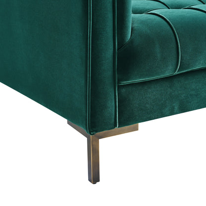 Isaac - Channel Stitch Velvet Sofa
