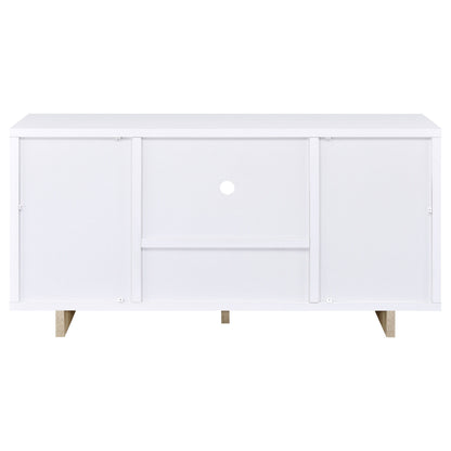 Dalton - 2 Door Storage Credenza - White And Distressed Pine