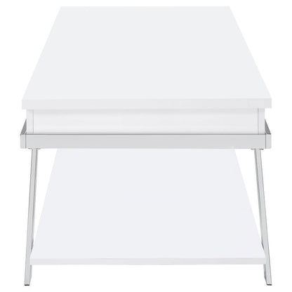 Marcia - Rectangular Lift Top Coffee Table - White High Gloss