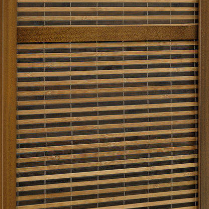 Browning - 4-Panel Bamboo Room Divider Folding Screen - Walnut