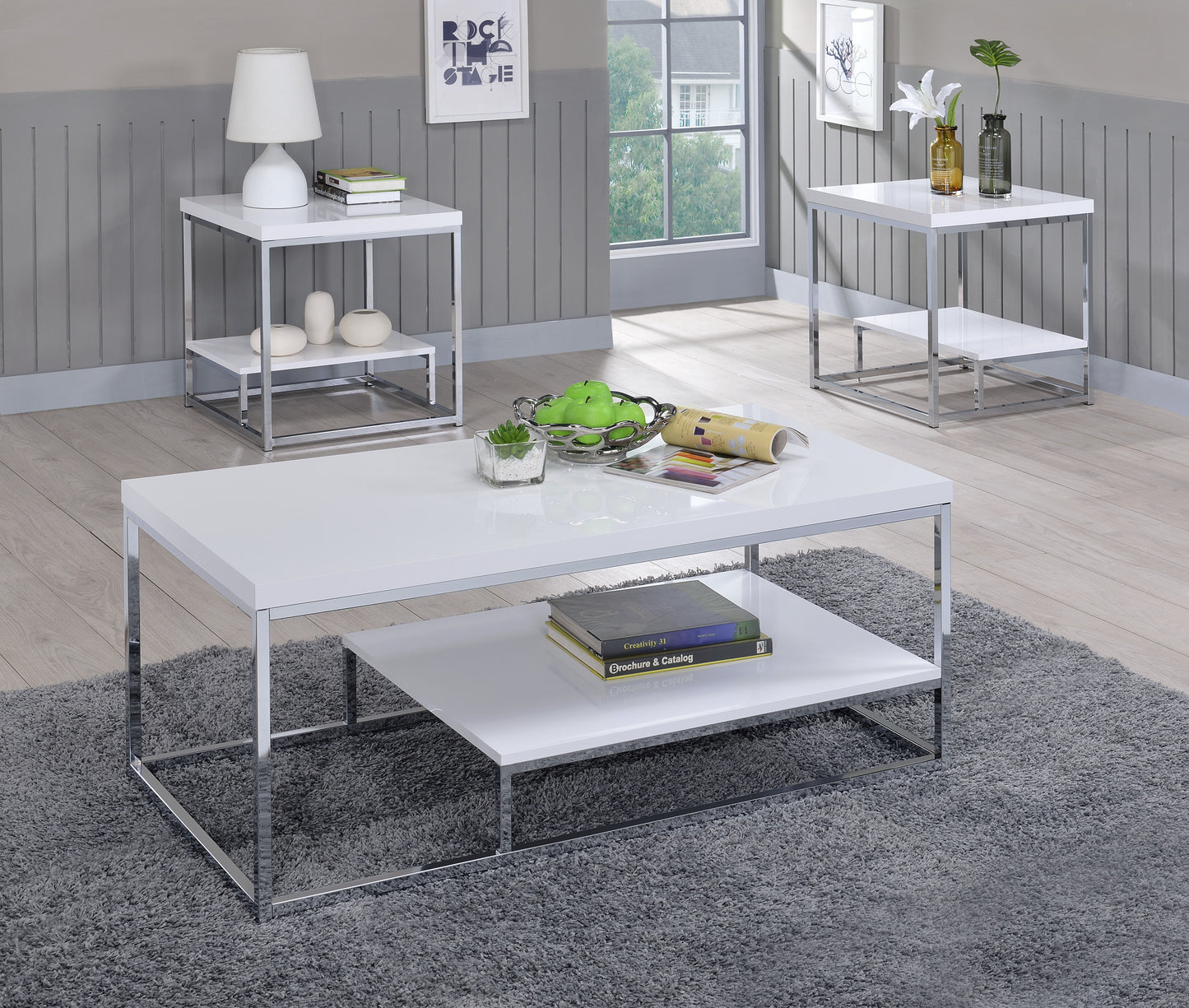 Lucia - End Table - White