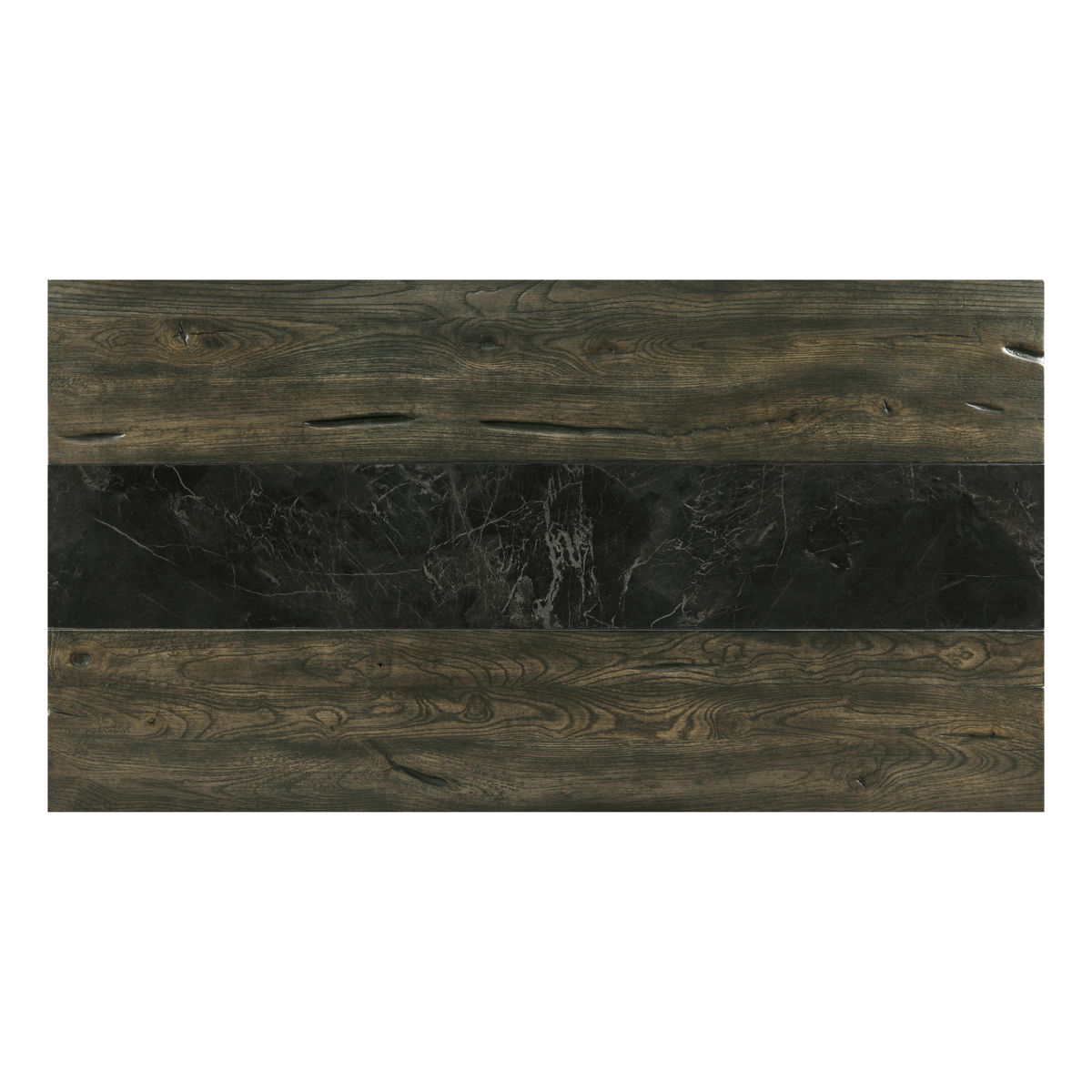 Harper - Cocktail Table With Sintered Stone Inlay - Brown