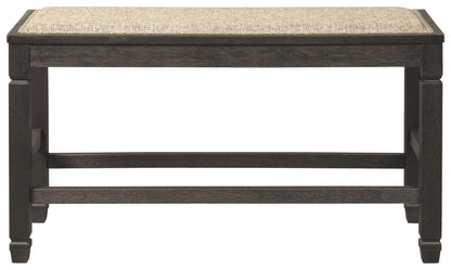 Tyler - Antique Black - Dbl Counter Uph Bench