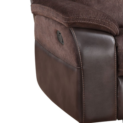 Pueblo - Manual Recliner Sofa - Dark Brown