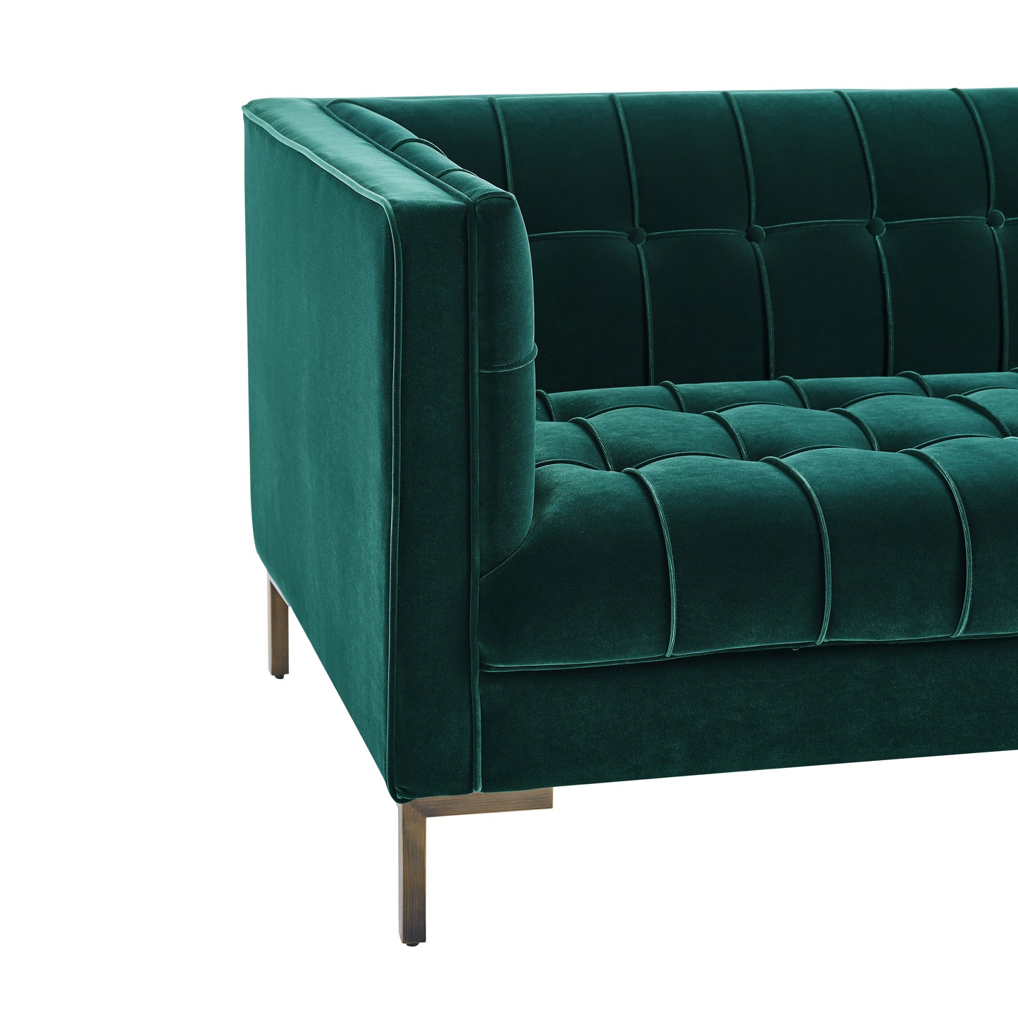 Isaac - Channel Stitch Velvet Sofa