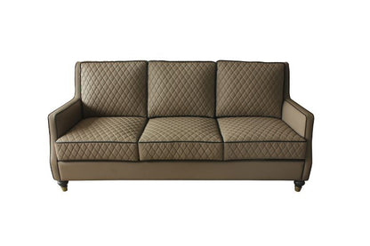 House - Marchese Sofa - Tan PU & Tobacco Finish
