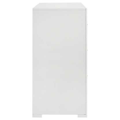 Ives - 6-Drawer Dresser Cabinet - White High Gloss