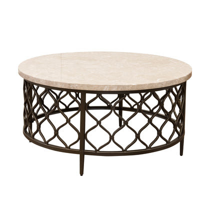 Roland - Marbletop Cocktail Table - White