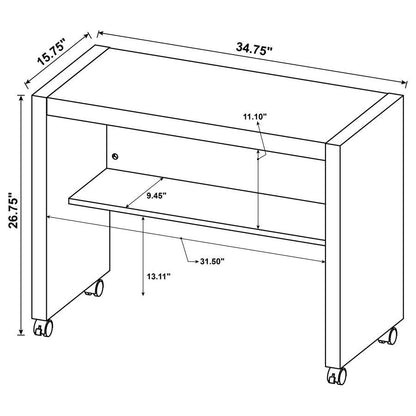 Skeena - 3 Piece Home Office Computer Desk Set - Cappuccino