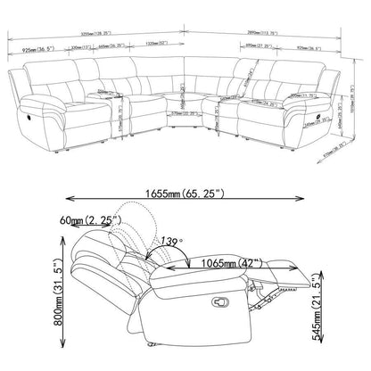 Bahrain - Modular Reclining Sectional Sofa