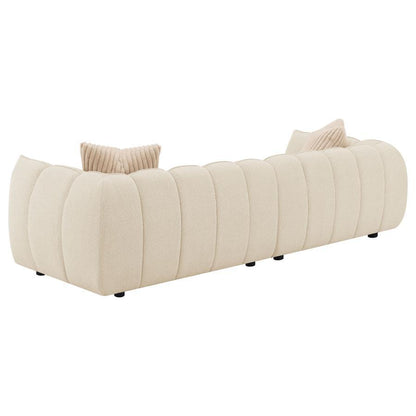 Winchester - Boucle Upholstered Extra Long Sofa - Sand Pebble
