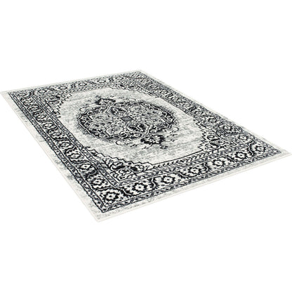 Serang - Area Rug - Gray / Black Fabric