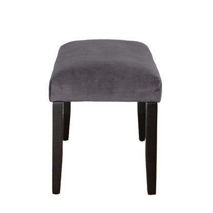 Napoli - Velvet Dining Bench - Gray