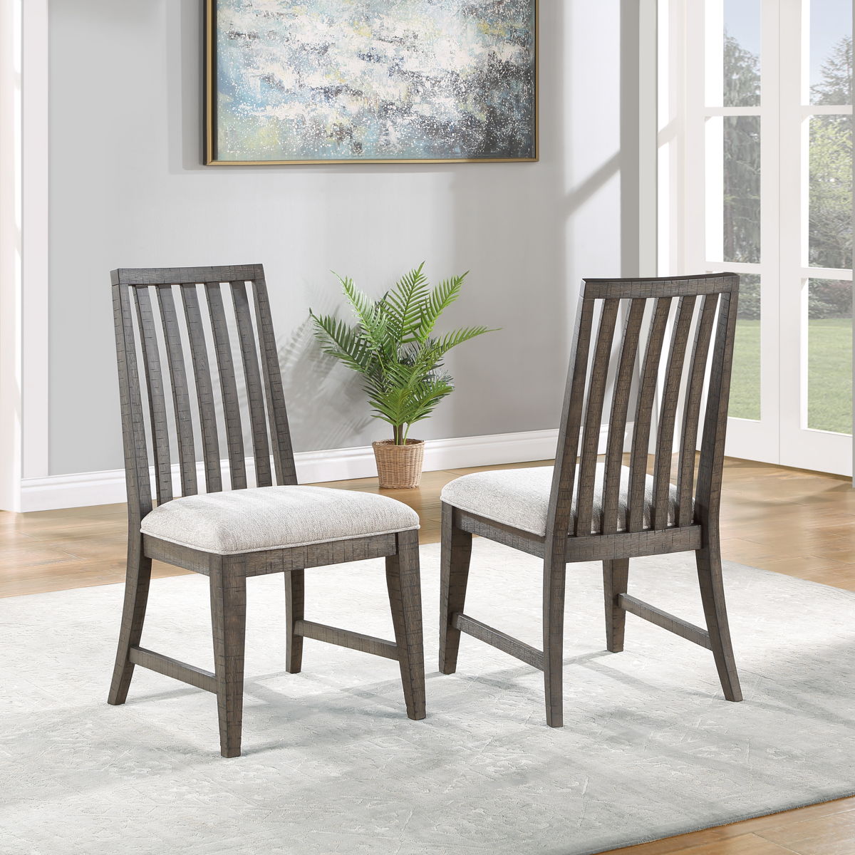 Riverdale - 7 Piece Dining Set (Black Dining Table, 6 Side Chairs) - Black