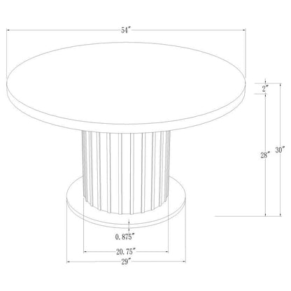 Sherry - Round Marble Top Dining Table Set