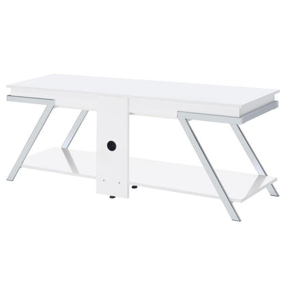 Marcia - 1-Drawer Wood TV Stand - White High Gloss