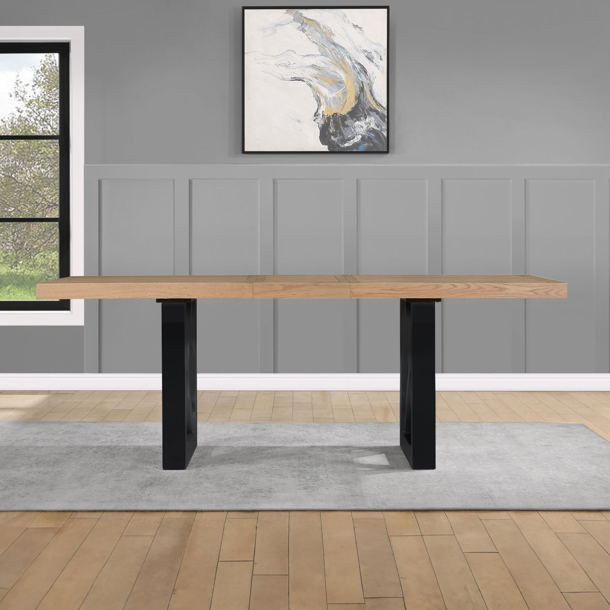 Magnolia - 5 Piece Counter Table Dining Set - Black / Light Brown