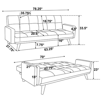 Kourtney - Upholstered Tufted Convertible Sofa Bed