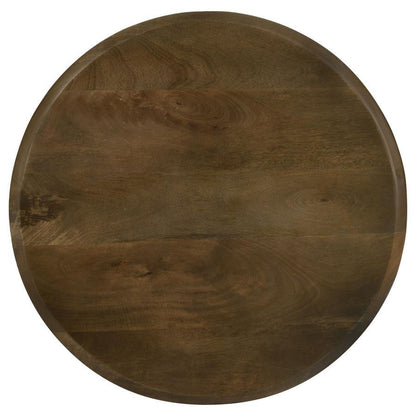 Deja - 3 Piece Round Nesting Table Set - Natural And Gunmetal