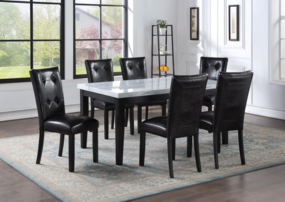 Sterling - Faux Marble Top Dining Table - White