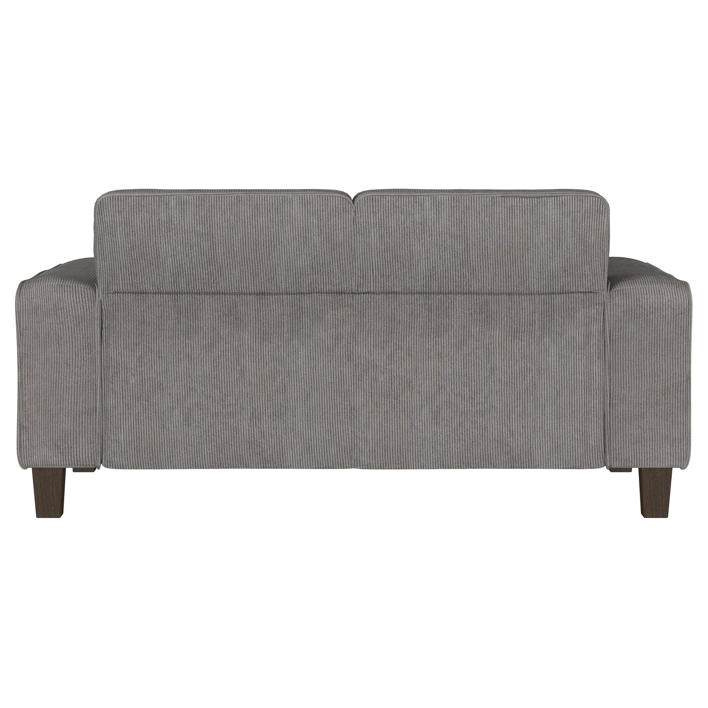 Deerhurst - Upholstered Track Arm Tufted Loveseat - Charcoal
