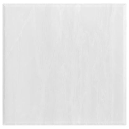 Kerwin - Square Stone Top End Table - White And Chrome