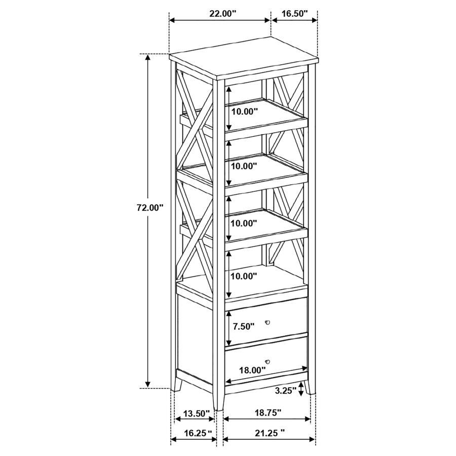 Hollis - 3 Piece TV Stand Entertainment Center - White