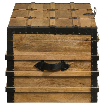 Simmons - Wood Storage Trunk - Natural And Black