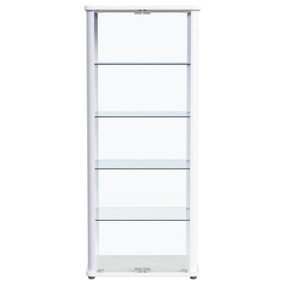 Aero - 5-Shelf Display Curio Cabinet With Led Lighting