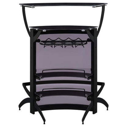 Dallas - 2-Shelf Curved Freestanding Home Bar Cabinet