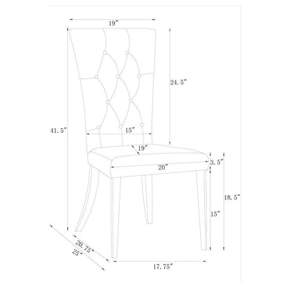 Kerwin - Velvet Upholstered Dining Side Chair (Set of 2)
