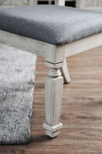Georgia - Bench - Antique White / Gray