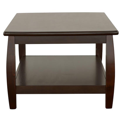 Dixon - 1-Shelf Rectangular Wood Coffee Table Espresso - Cappuccino