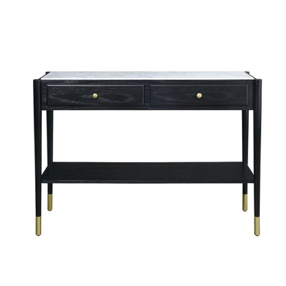 Atalia - Accent Table - Marble & Black