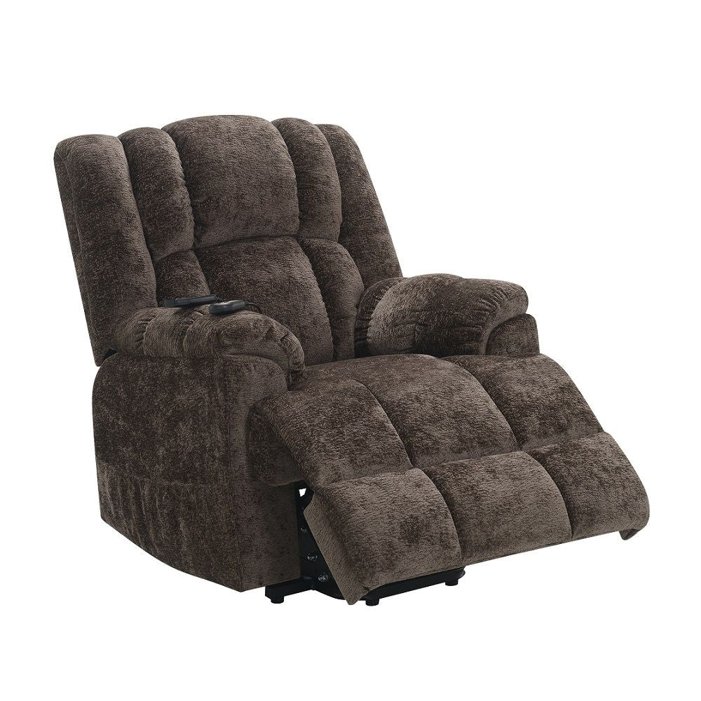 Pacay - Power Recliner With Lift & Heating & Massage - Brown