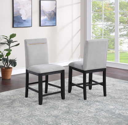 Yves - Counter Chair (Set of 2) - Gray